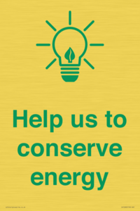 Help us to conserve energy 